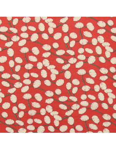 Bedruckter Musselin-Stoff - Rote Lunaria 2