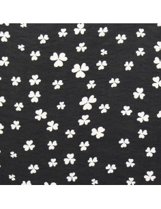 Bedruckter Musselin-Stoff - Schwarzes Kleeblatt 2
