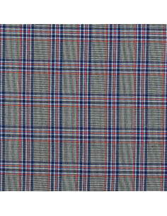 Schottisches Tartan-Gewebe im Trend - Blau, Schwarz und Orange 2