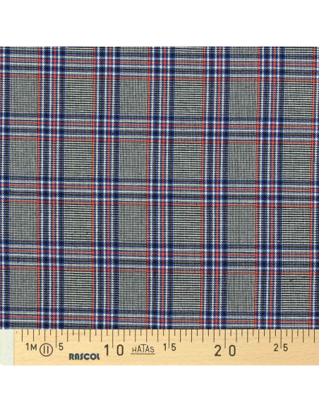 Schottisches Tartan-Gewebe im Trend - Blau, Schwarz und Orange