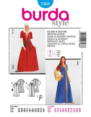 Historisches Kleider-Schnittmuster - Burda 7468
