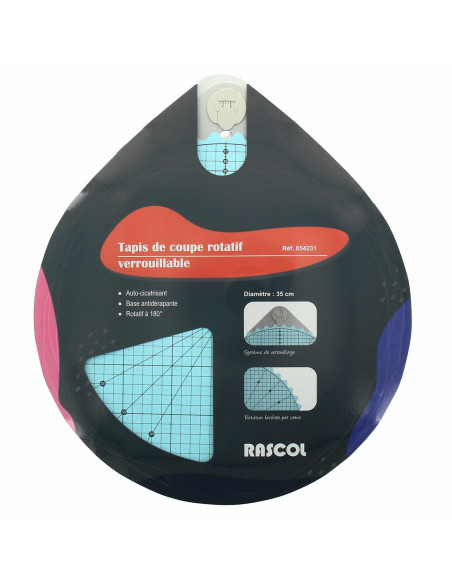 Selbstheilende, verriegelbare, rotierende Schneidematte Rascol 35 cm