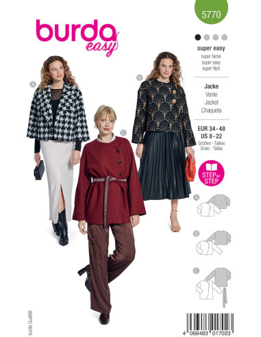 Jackenschnittmuster - Burda 5770