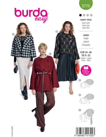Jackenschnittmuster - Burda 5770