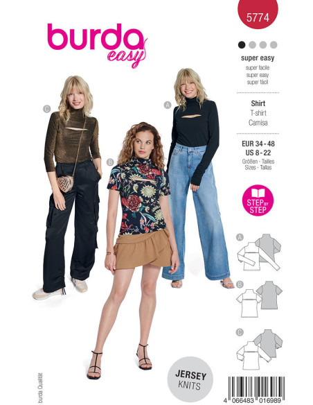 T-Shirt-Schnittmuster - Burda 5774