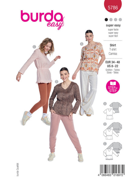 T-Shirt-Schnittmuster - Burda 5786