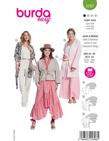 Jacken- und Mantelschnittmuster - Burda 5787