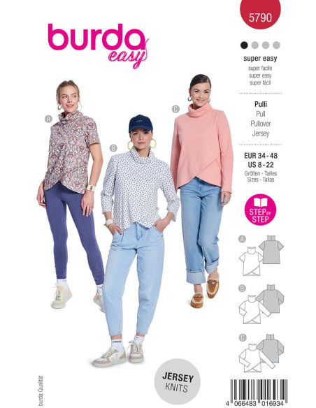 Pullover-Schnittmuster - Burda 5790