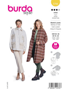 Jacken- und Mantelschnittmuster - Burda 5794