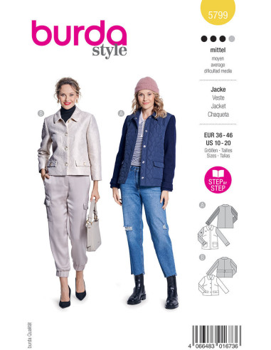 Jackenschnittmuster - Burda 5799