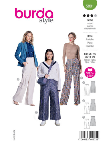 Hosenmuster - Burda 5801