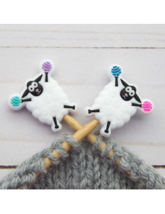 Maschenstopper für Stricknadeln - Cheerleader Schaf