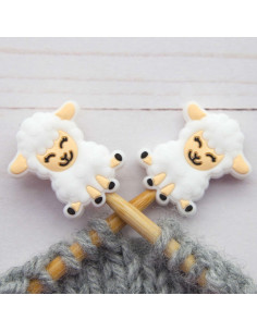 Maschenstopper für Stricknadeln - Glückliches Schaf
