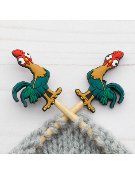 Maschenstopper für Stricknadeln - Huhn