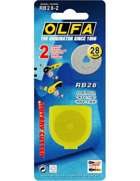 2 Ersatzklingen für Olfa Cutter - 28 mm