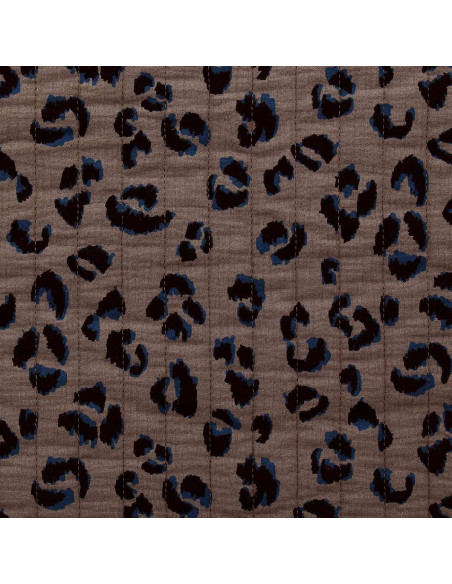 Gesteppter Baumwollstoff - Taupe-Fuchsfarbe