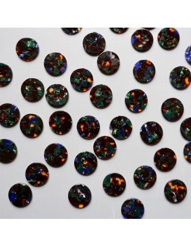 Karte mit 6 Knöpfen aus Bioresin 25 mm 4 Löcher - Grimoire
