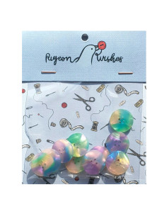 Paket mit 10 Knöpfen aus Bioharz 20 mm 4 Löcher - Neverland
