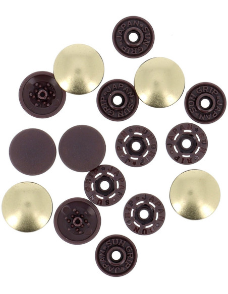 Magische Druckknöpfe ohne Zange 14 mm - Metallausführung Gold