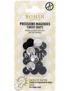 Magische Druckknöpfe ohne Zange 14 mm - Metallische Silberoptik