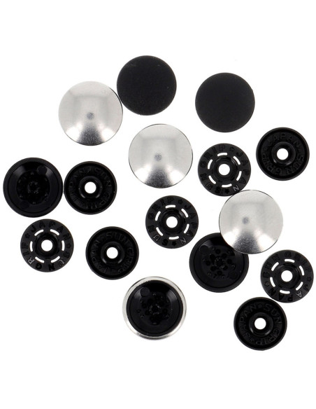Magische Druckknöpfe ohne Zange 14 mm - Metallische Silberoptik