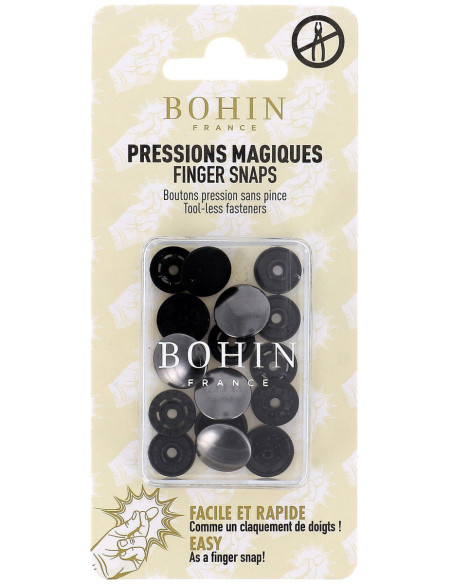 Magische Druckknöpfe ohne Zange 14 mm - Gewehrmetall-Finish