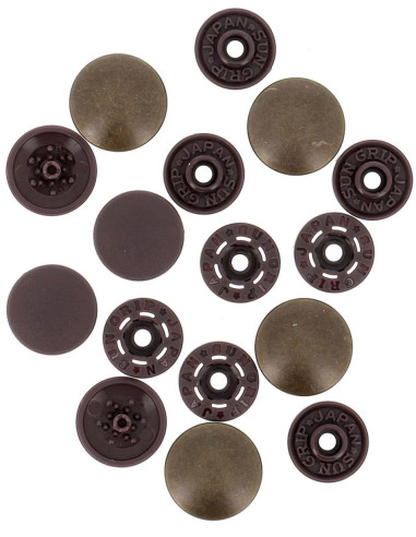 Magische Druckknöpfe ohne Zange 14 mm - Kupfermetall-Finish