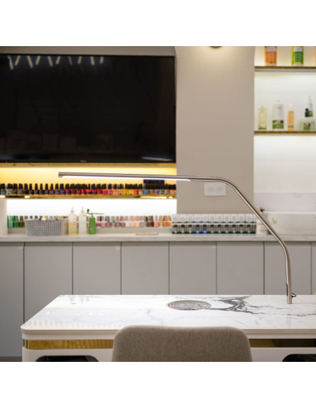 Lampe auf Tisch Daylight Design Slimline 4 - Gebürsteter Stahl