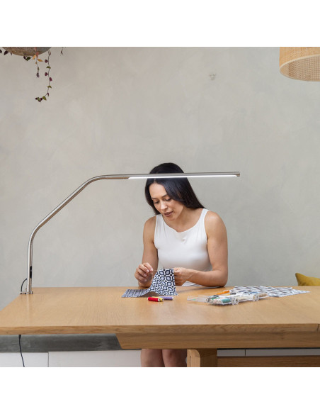 Lampe auf Tisch Daylight Design Slimline 4 - Gebürsteter Stahl