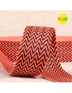 Chevron-Gurt - Neonrosa und Schwarz