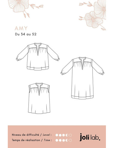 Amy Blusen- und Kleider-Schnittmuster - Joli Lab
