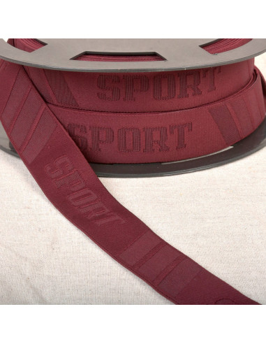 Elastischer Sport-Boxershorts mit Relief - Bordeaux