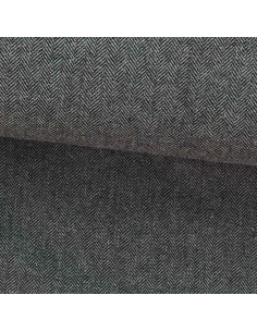 Tweed-Wollstoff für Mantel - Mittelgrau