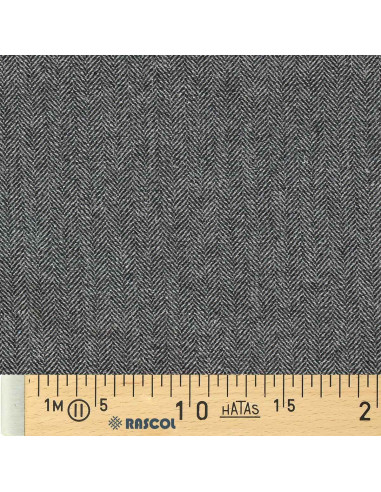 Tweed-Wollstoff für Mantel - Mittelgrau