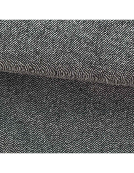 Tweed-Wollstoff für Mantel - Hellgrau