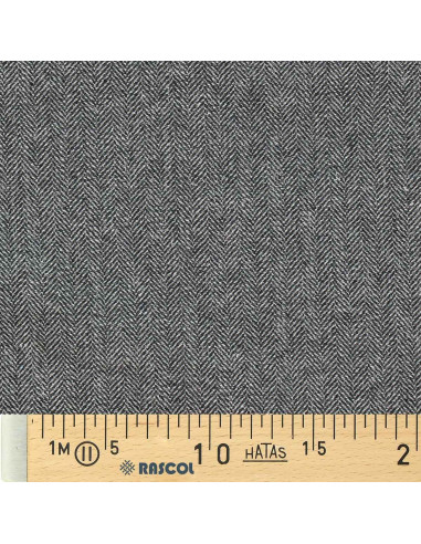 Tweed-Wollstoff für Mantel - Hellgrau