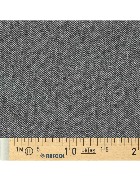 Tweed-Wollstoff für Mantel - Hellgrau
