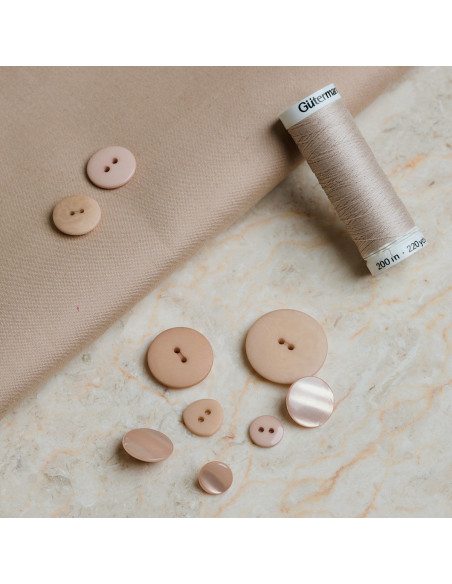 Wasserabweisender Baumwollstoff Trench Sandy Sand - Atelier Brunette