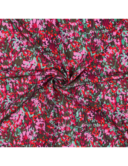 Viscose-Stoff Nerida Hansen - Bunter Gartenpflaume