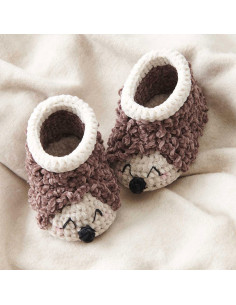 Häkelset Baby Booties - Igel