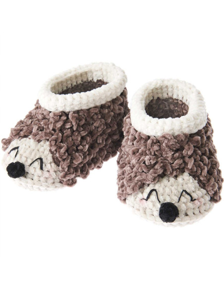 Häkelset Baby Booties - Igel
