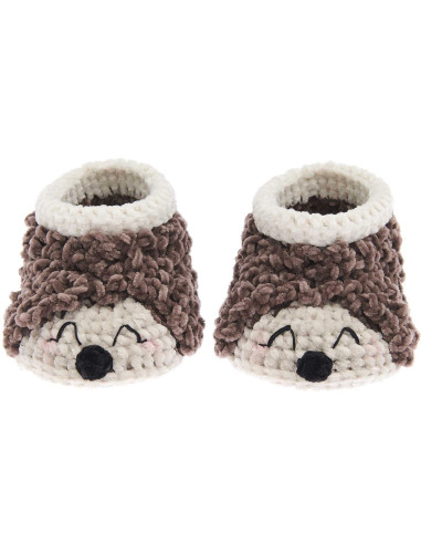 Häkelset Baby Booties - Igel