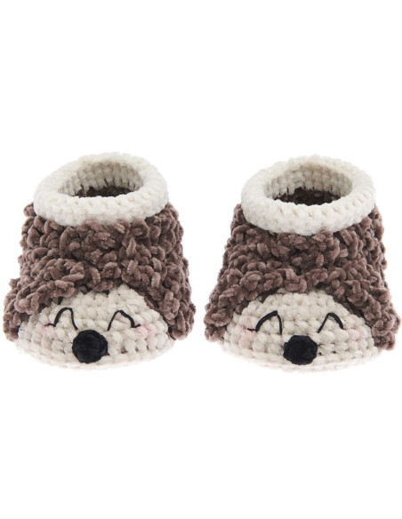 Häkelset Baby Booties - Igel