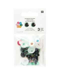Sicherheitsaugen 6 Farben Ricorumi 12 mm - 3 Paare 2