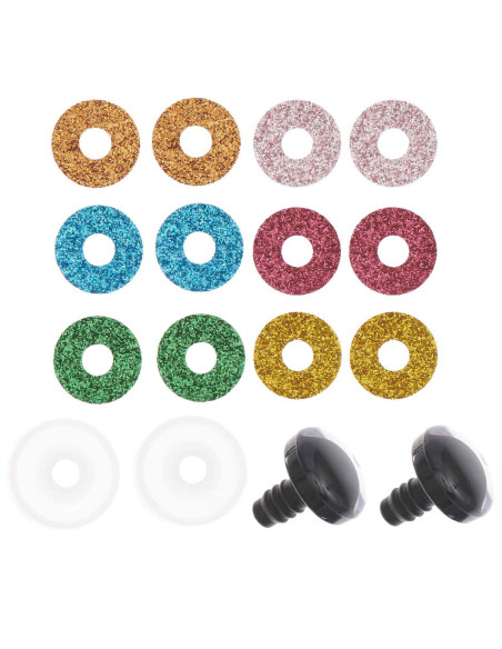 Sicherheitsaugen 6 Farben Ricorumi 20 mm - 1 Paar