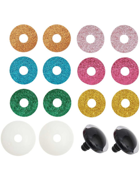 Sicherheitsaugen 6 Farben Ricorumi 30 mm - 1 Paar