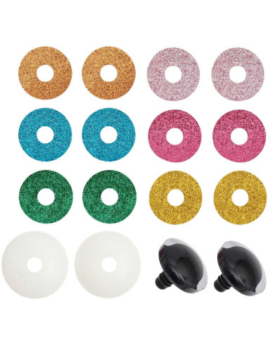 Sicherheitsaugen 6 Farben Ricorumi 40 mm - 1 Paar