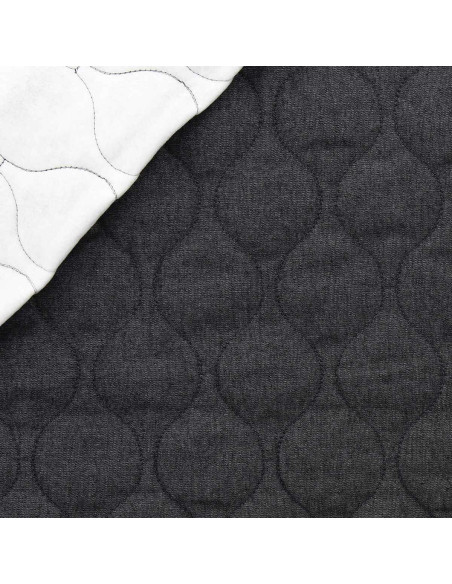 Gesteppter Baumwollstoff Welle - Denim Chambray