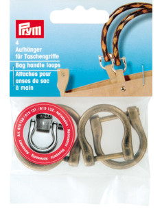 Satz von 4 Befestigungen für Handtaschengriffe - Bronze
