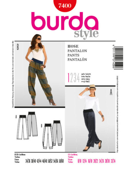 Hosenmuster - Burda 7400